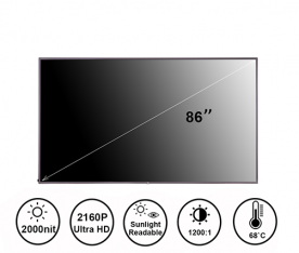 86寸2000亮度高（gāo）亮液晶屏