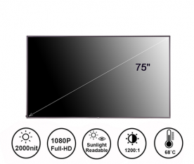 75寸2000亮度高亮（liàng）液晶屏
